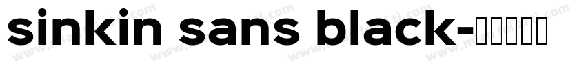 sinkin sans black字体转换